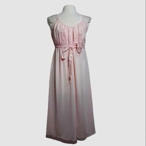 Vintage Lorraine Pastel Pink Nightgown Dress sz M